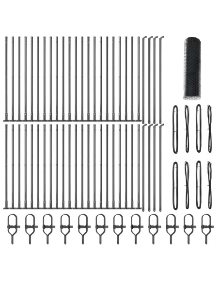 Palo della recinzione Grigio 100 x 1 m (maglia 13 mm)