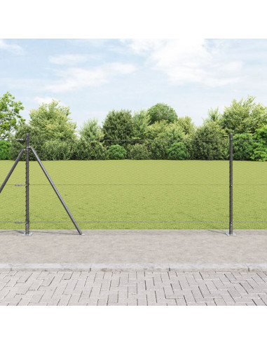 Palo della recinzione Grigio 100 x 1 m (maglia da 25 mm)