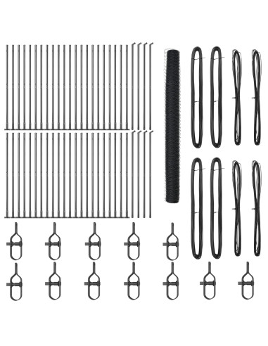 Palo della recinzione Grigio 100 x 1,5 m (rete da 36 mm)