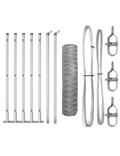 Palo della recinzione Argento 10 x 0,6 m (rete 36 mm) Acciaio