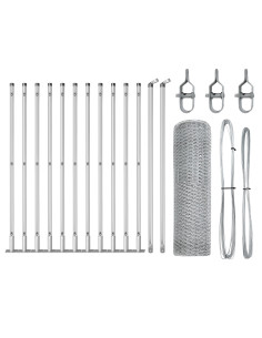 Palo della recinzione Argento 25 x 0,5 m (rete da 13 mm)