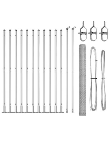 Palo della recinzione Argento 25 x 1,5 m (rete da 13 mm)