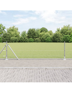 Palo della recinzione Argento 50 x 0,6 m (rete da 13 mm)