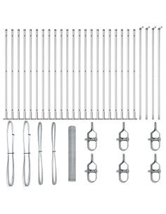 Palo della recinzione Argento 50 x 1,2 m (25 mm rete) Acciaio