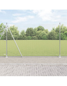 Palo della recinzione Argento 50 x 1,4 m (maglia 13 mm) Acciaio