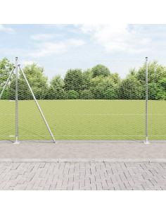 Palo della recinzione Argento 50 x 1,5 m (maglia 36 mm) Acciaio