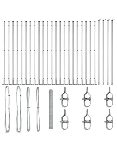 Palo della recinzione Argento 50 x 1,6 m (rete da 25 mm)