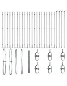 Palo della recinzione Argento 50 x 1,6 m (36 mm rete) Acciaio