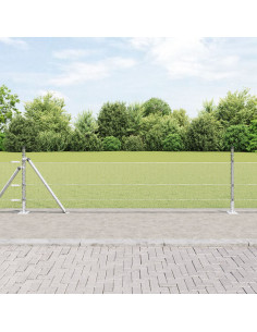 Palo della recinzione Argento 100 x 0,4 m (maglia di 13 mm)
