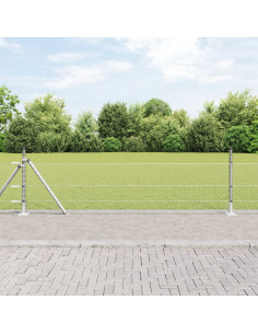 Palo della recinzione Argento 100 x 0,4 m (rete da 25 mm)