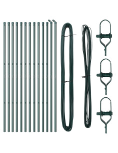 Palo della recinzione 13 pcs Verde Acciaio