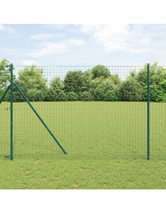 Palo della recinzione 13 pcs Verde Acciaio