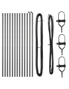 Palo della recinzione 13 pcs Grigio Acciaio