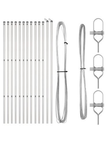 Palo della recinzione 13 pcs Argento Acciaio