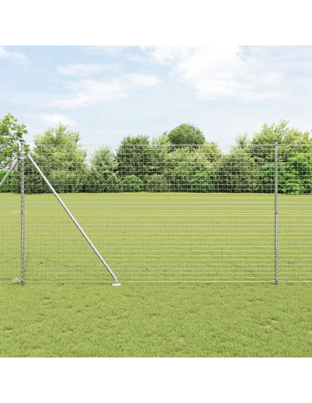 posta per recinzione  con picchetto 7 pcs Ø32 mm 180 cm acciaio galvanizzato