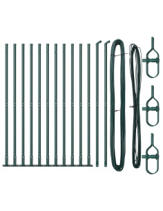 Palo della recinzione 13 pcs Verde Acciaio
