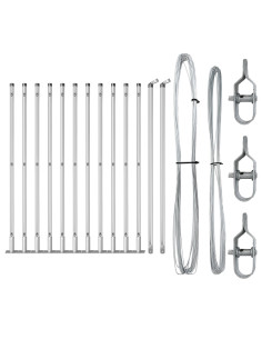 Palo della recinzione 13 pcs Argento Acciaio