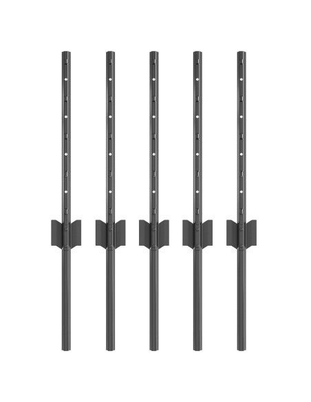 Pali da recinzione  5 pcs U-Channel Grigio 40 cm Acciaio