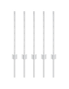 Palo della recinzione 5 pcs Argento 60 cm Acciaio