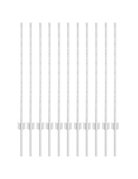Pali di Recinzione 22 pz Canale U 100 cm Acciaio Zincato