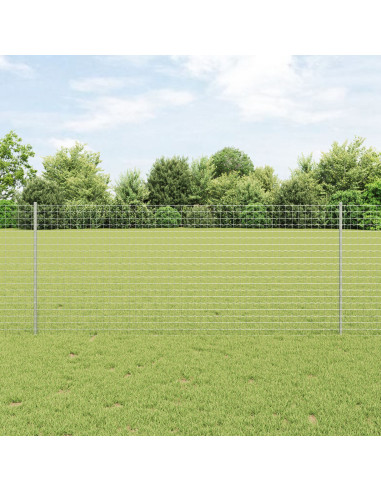 Palo della recinzione 11 pcs Argento 100 cm Acciaio