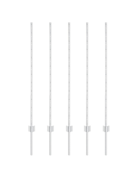 Pali per Recinzione 10 pcs U-Channel 120 cm Acciaio Zincato