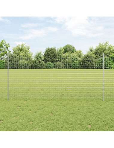 Palo della recinzione 11 pcs Argento 120 cm Acciaio