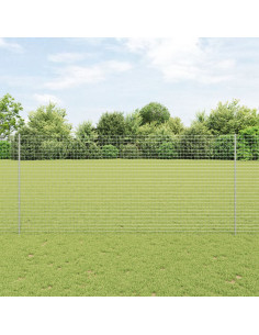 Palo della recinzione 5 pcs Argento 140 cm Acciaio