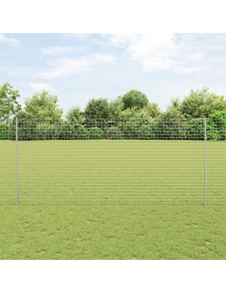 Palo della recinzione 5 pcs Argento 140 cm Acciaio