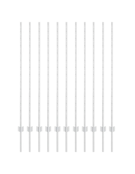Pali da Recinzione 22 pz Canale U 140 cm in Acciaio Zincato