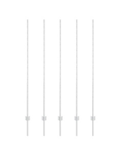 Palo della recinzione 5 pcs Argento 160 cm Acciaio