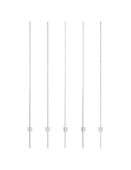 Palo della recinzione 5 pcs Argento 160 cm Acciaio