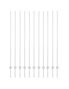 Palo della recinzione 11 pcs Argento 160 cm Acciaio