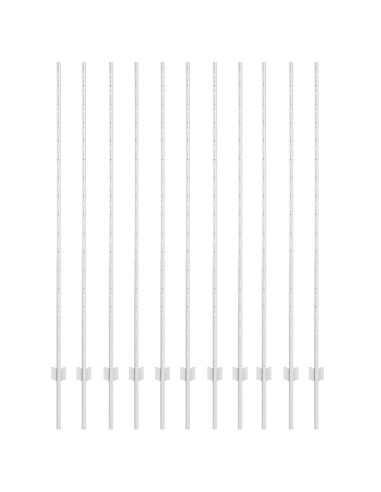 Palo della recinzione 11 pcs Argento 160 cm Acciaio