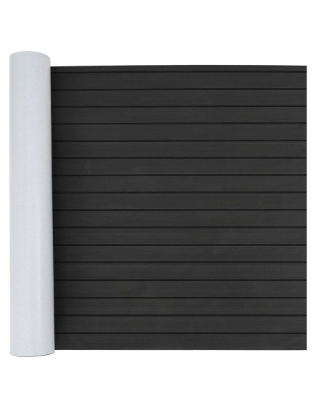 Pavimento per barche  autoadesivo grigio scuro e nero 240x90 cm EVA Foam