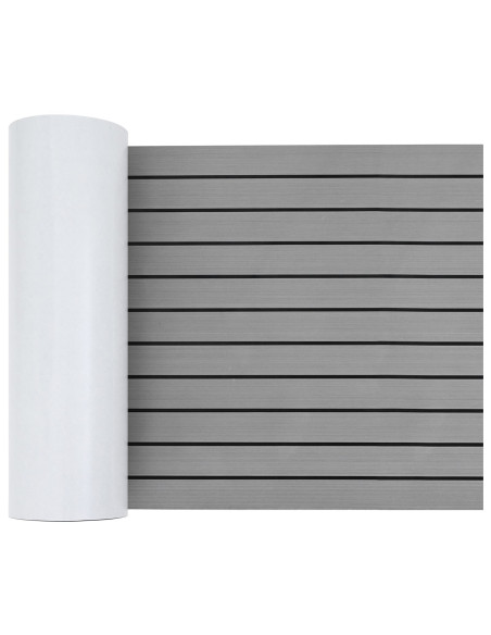 Pavimentazione per Barche  Autoadesiva Grigio Chiaro e Nero 240x60 cm EVA Foam