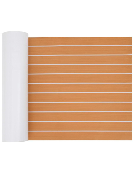 Pavimentazione  autoadesiva marrone e bianca 240x60 cm EVA Foam