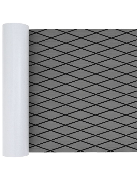 Pavimentazione per barche  autoadesiva grigia chiara e nera 190x70 cm EVA Foam