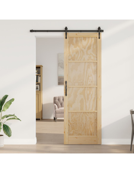Porta Interna 'ORKDAL'78x232x4 cm in Legno Massello di Pino