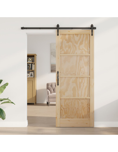 Porta Interna "ORKDAL" 83x211x4 cm in Legno Massiccio di Pino