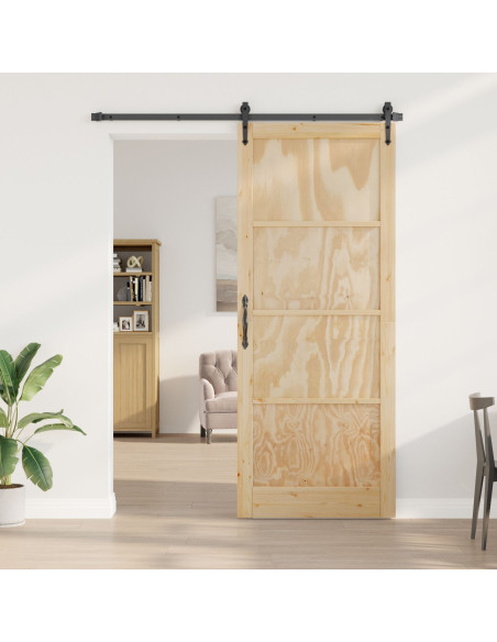 porta interna  "ORKDAL" 83x232x4 cm in legno massello di pino