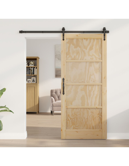 Porta Interna "ORKDAL" 86x198.5x4 cm in Legno Massello di Pino