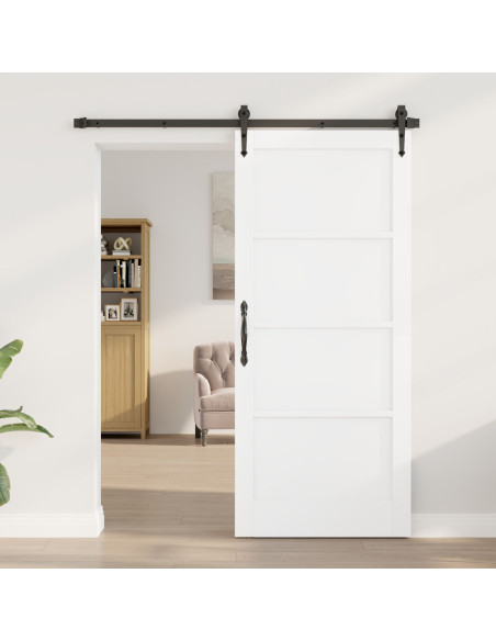 Porta Interna 'ORKDAL'Bianca 86x198.5x4 cm in Legno Massello