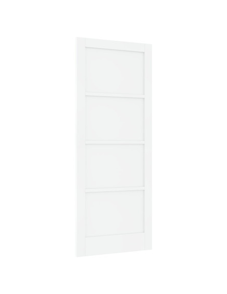 Porta Interna  'ORKDAL'Bianca 86x211x4 cm in Legno Massello di Pino