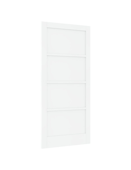 Porta interna  “ORKDAL” Bianca 93x202x4 cm in legno massello di pino