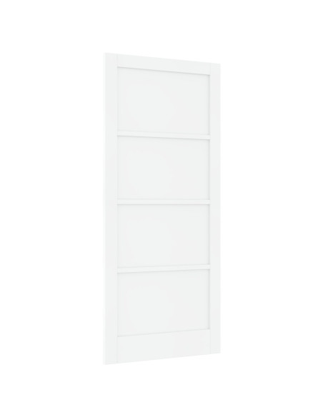 Porta Interna "ORKDAL" Bianca 93x211x4 cm in Legno Massello di Pino