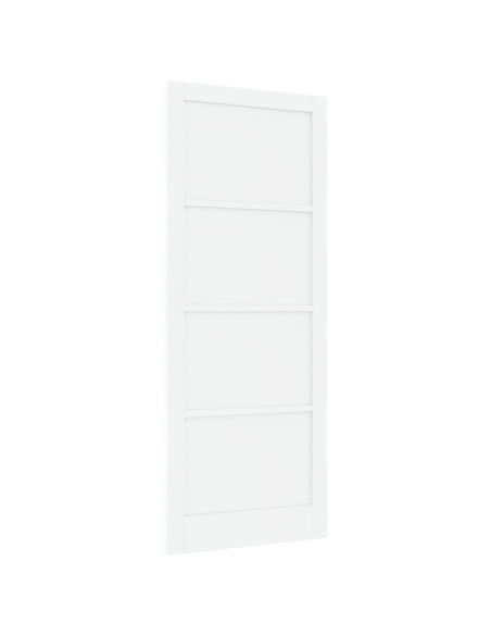 Porta Interna  'ORKDAL'Bianca 93x232x4 cm in Legno Massello di Pino