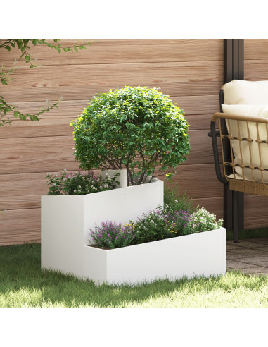 Vaso da giardino Bianco 60 x 60 x 50 cm