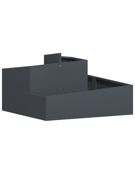 Fioriera Antracite 80x80x50 cm Acciaio Inossidabile