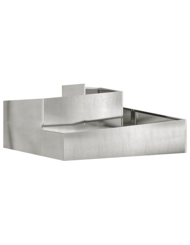 Vaso da giardino Argento 100 x 100 x 50 cm Acciaio inossidabile